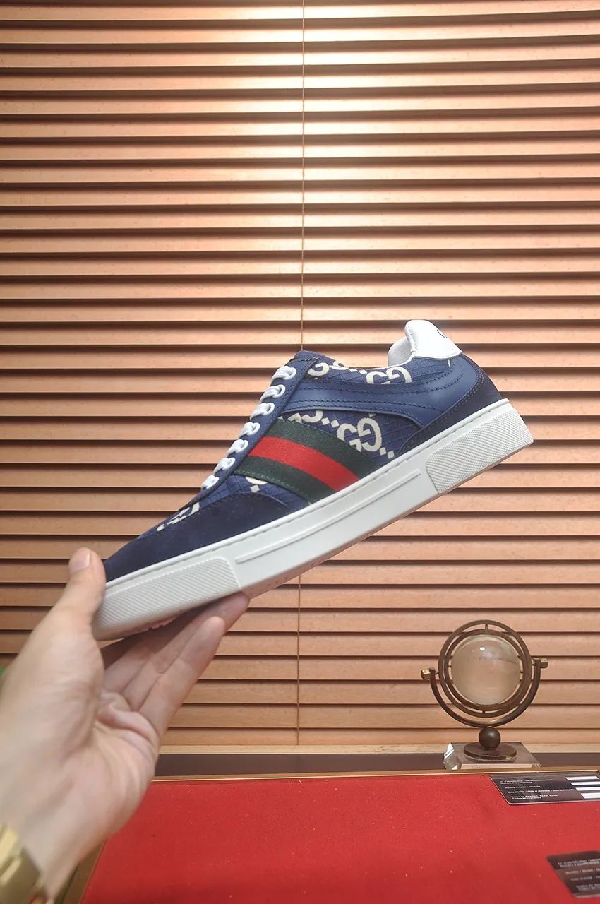 Men's men's shoes💰440💶[GUCCI] official website 1:1 men's sports shoes are now on the market. They are made of original fabric + water-dyed sheepskin lining, plus the official website original 1:1 comfortable outsole. Fashionable and versatile, super comfortable and breathable. Standard shoe size 38/45 (custom-made size 45 is non-refundable)